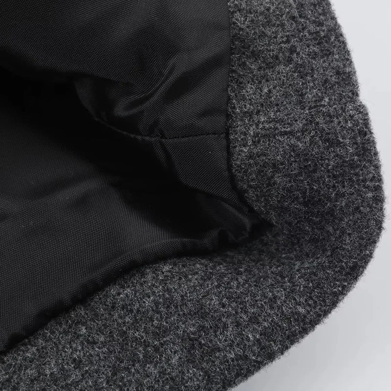 Women Blazer Coat Elegant Chic Dark Style Design Double Breasted Sashes Patchwork Solid Color Loose Woolen Overcoat HK27262