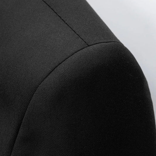 Men's Slim Fit Business Suit Mandarin Collar Zhongshan Suit for Work & Daily Wear