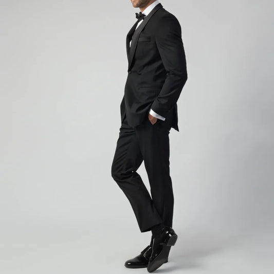Men Suit 2 Pieces Single Button With Bright Lapel For Wedding Groom Banquet Work Business Office Daily Jacket And Pants