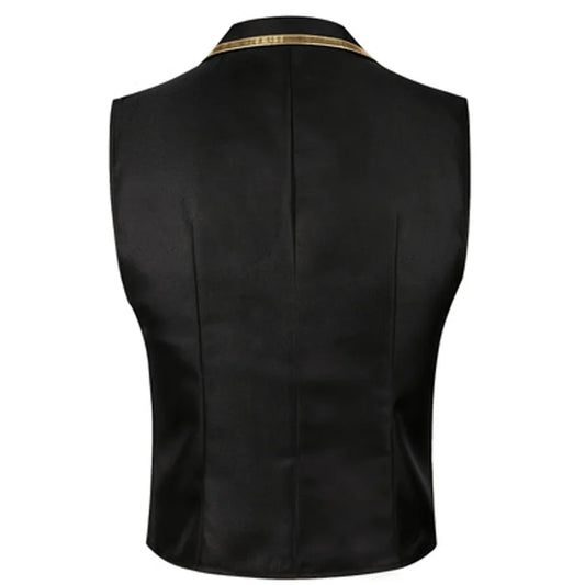 Men's Single-Breasted Formal Vest – England Style Business Suit Waistcoat for Stage & Events