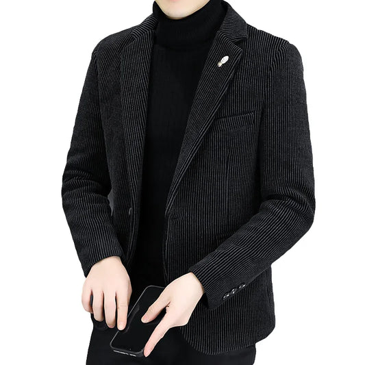Blazer Autumn and Winter Men Fashionable Outdoor Wedding Slimming Business Casual Korean Version Golden Mink Velvet Girl Blazer