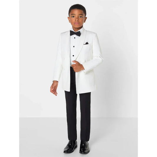 New Fashion Kids Clothes Chic Shawl Lapel One Button Child Blazer Sets Formal Wedding Party Boy Suits 2 Piece (Jacket+Pants)