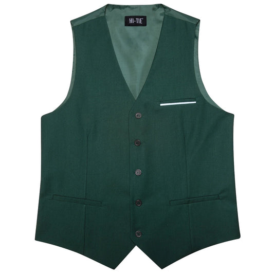 Men's Vest Set — Floral Paisley Waistcoat with Necktie, Pocket Square & Cufflinks for Weddings & Formal Events