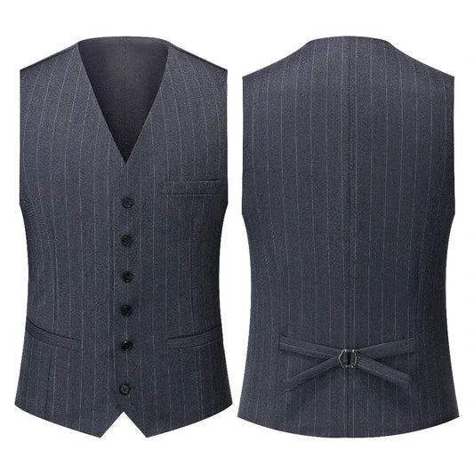 Men's Suit Set for Broad Shoulders – Single Breasted Straight Fit Wedding & Business Suit with Adjustable Trousers