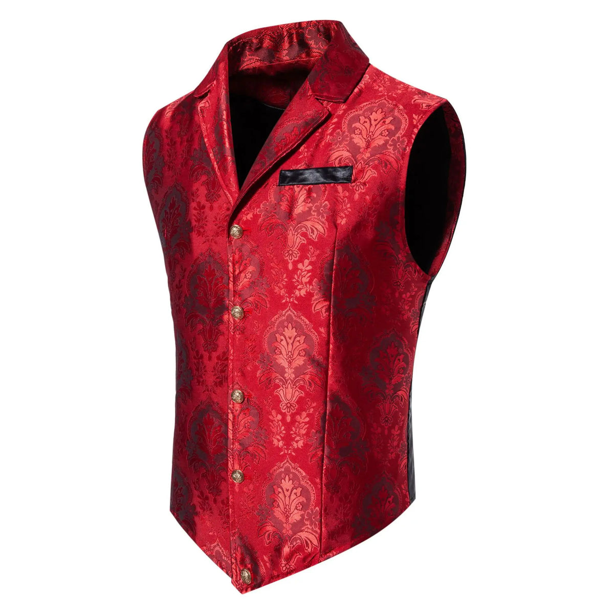 Men's Suit Vest Jacquard Smart Casual Single Breasted Slim Fit Waistcoat