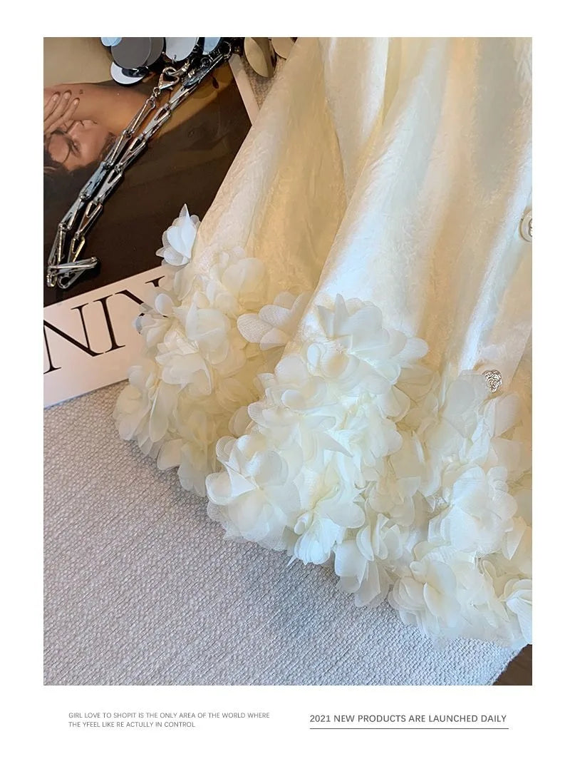 Women Vest Small Fragrance Jacket Satin Sleeveless Top Spring Summer New Fashion Temperament Petal Hem Waistcoat Female Vest