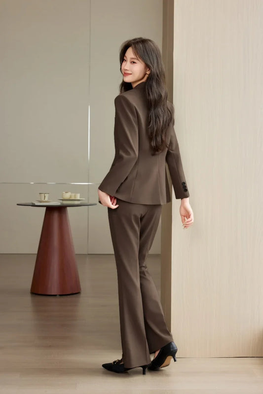 Fashionable Business Women's Outfit High-Quality Two-Piece Set Pants + Suit Jacket Unique Elegance New 2026 Collection