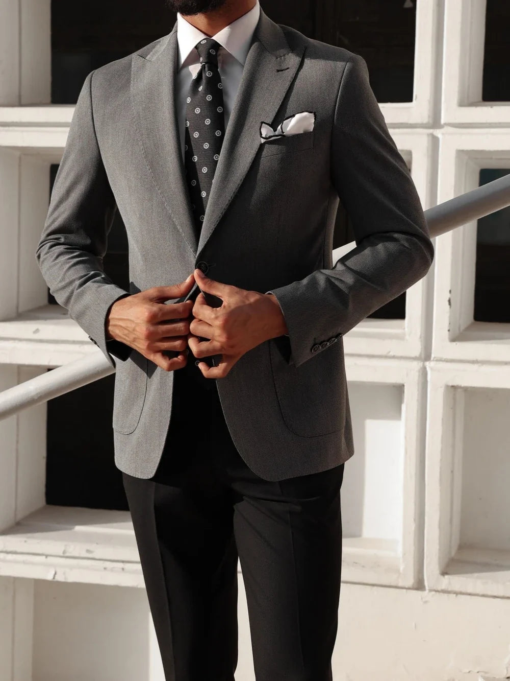 Navy Blue Stripped Suit Set 2 pieces Jacket Pants For Men Business office Outfit Double Breasted Men's Tuxedo Dancing Wear
