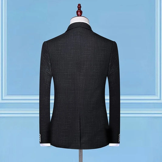 Men's 3-Piece Suit Slim Fit Blazer Vest Trousers Smart Casual Business Formal