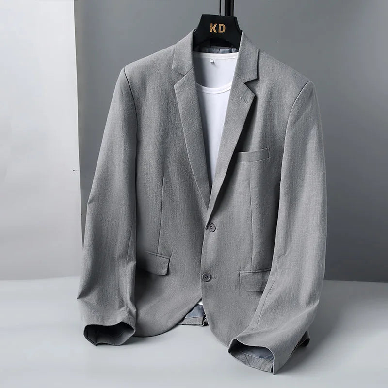 Blazer: A Fashionable Outdoor Men's Travel Gentleman's Versatile Solid-color Trend Leader for Casual and Breathable Wear. Blazer