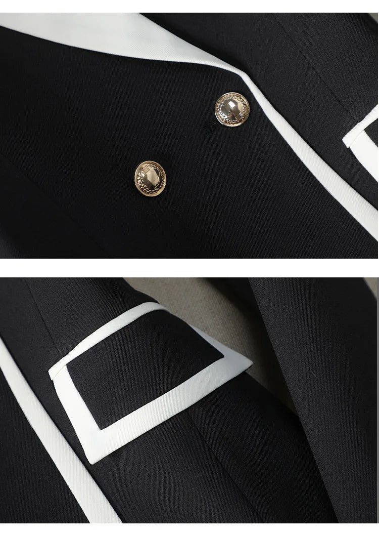 Elegant Business Chic Formal Blazer Pants Set for Woman Spring Autumn 2025 Fashion Hit Color Jackets Trousers Suits 2 Piece