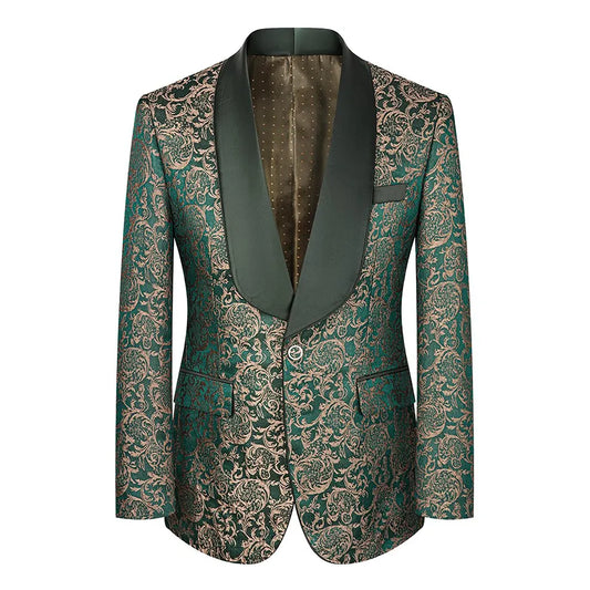 Men's Three-Piece Wedding Suit – Slim Fit British Style Formal Set for Groom