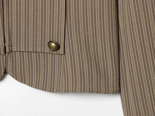 High Street Casual Chic Women Blazer Striped Double Breasted Slim Blazer Fashion 2026 Spring Office Holiday Blazer