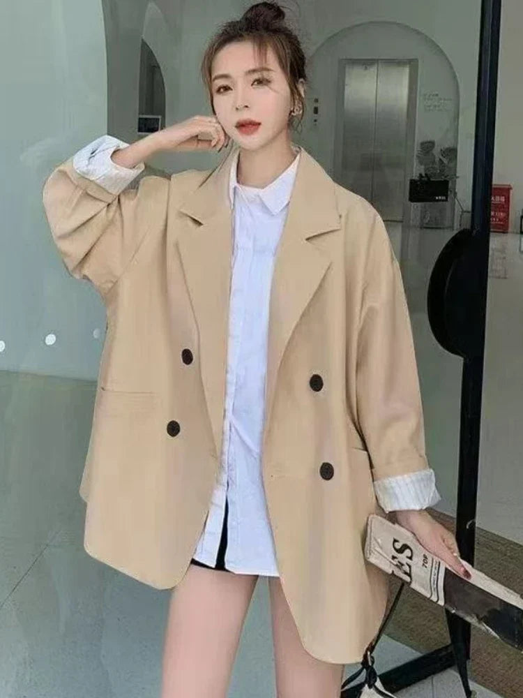 Spring Autumn Women's Blazers Slim Fit Fashion Slimming Elegance Jackets Casual Versatile Coat Outwear for Office Lady Clothing