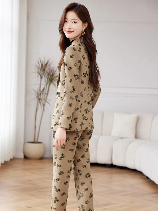 Spring/Summer 2026 Fashionable Professional Women's Suit Set High-Quality Pants Elegant Attractive Businesswear