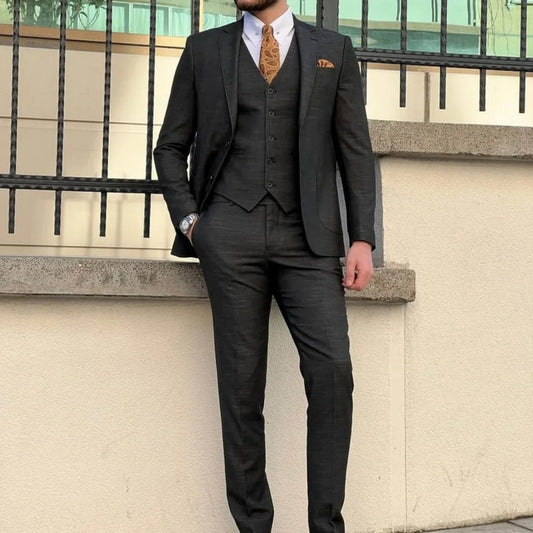 Black Lapel Slim Fit White Men Wedding Suit 2 Pieces Men Tuxedos For Groom Party Prom Wedding Mens Suits Bridegroom