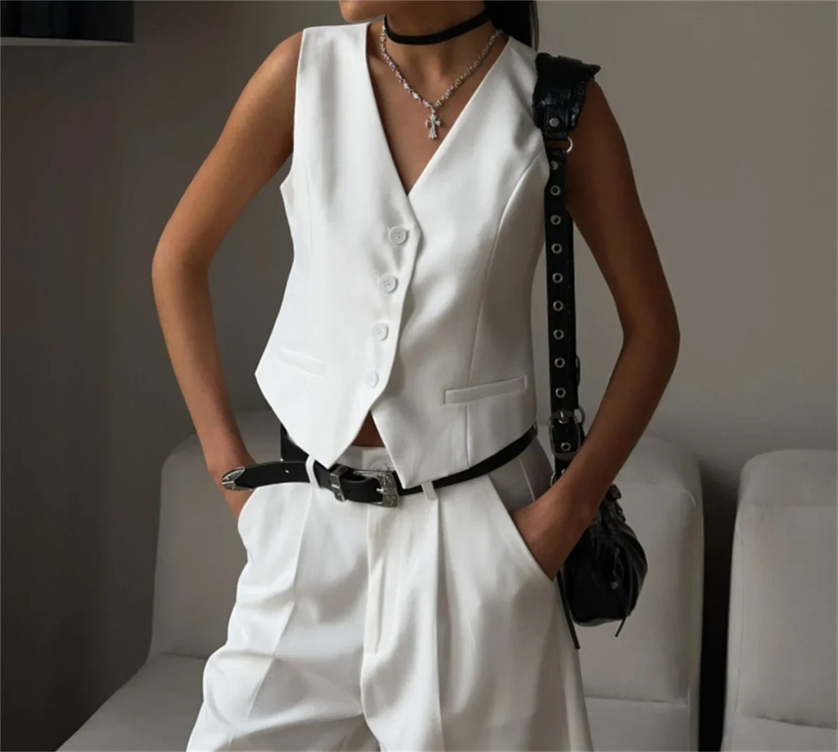 Elegant Women Blazer Vest Coat Fashion Stand Up Collar Long Sleeve Female Coats Spring Autumn Fashion Loose Office Lady Outwear