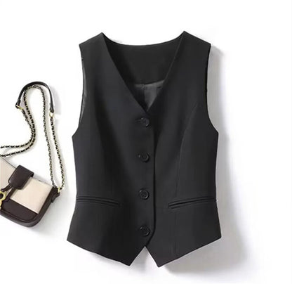 Elegant Women Blazer Vest Coat Fashion Stand Up Collar Long Sleeve Female Coats Spring Autumn Fashion Loose Office Lady Outwear