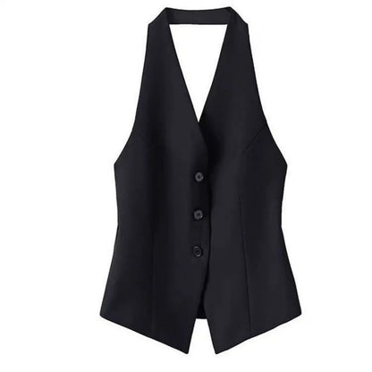 Vest Fashion Lady Vest Casual Sleeveless Streetwear Elegant Slim Fit Suit Waistcoat Trendy Solid Color Office Tank Top For Women