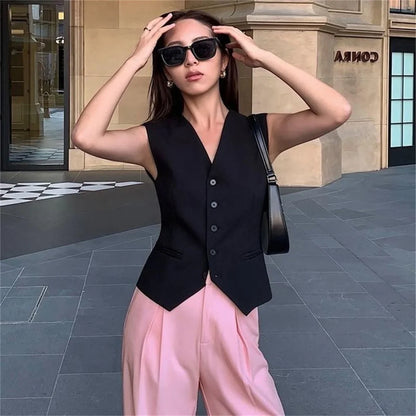 Elegant Women Blazer Vest Coat Fashion Stand Up Collar Long Sleeve Female Coats Spring Autumn Fashion Loose Office Lady Outwear