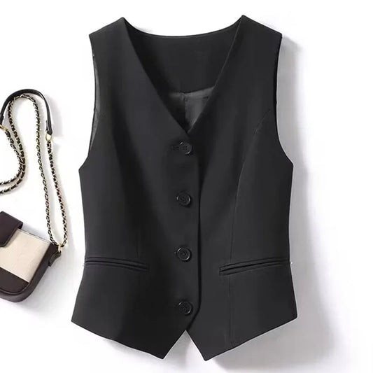 Elegant Women Blazer Vest Coat Fashion Stand Up Collar Long Sleeve Female Coats Spring Autumn Fashion Loose Office Lady Outwear