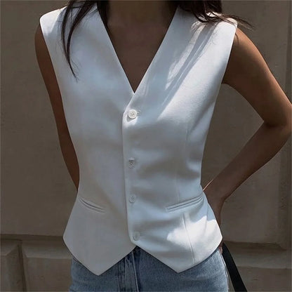 Elegant Women Blazer Vest Coat Fashion Stand Up Collar Long Sleeve Female Coats Spring Autumn Fashion Loose Office Lady Outwear