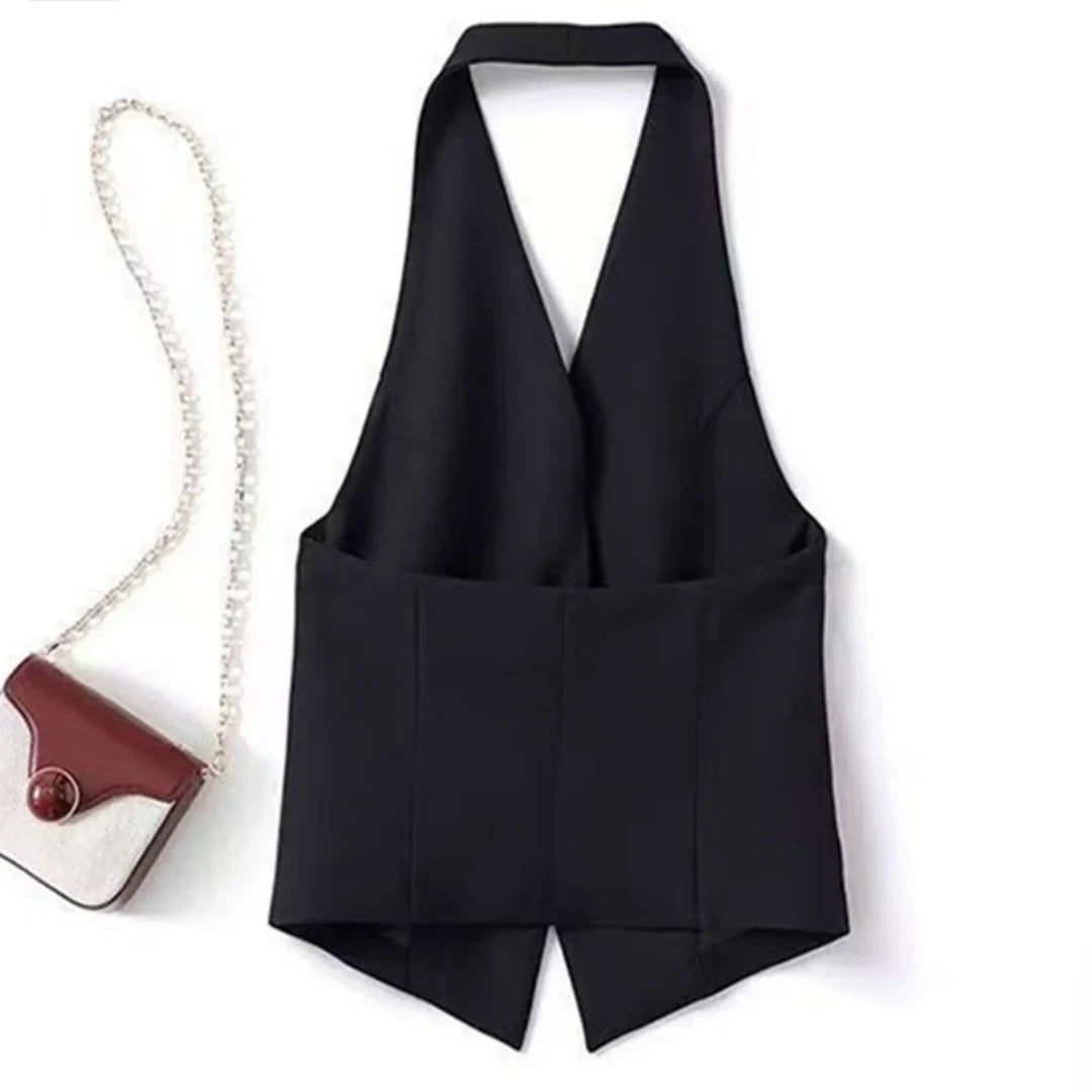 Vest Fashion Lady Vest Casual Sleeveless Streetwear Elegant Slim Fit Suit Waistcoat Trendy Solid Color Office Tank Top For Women