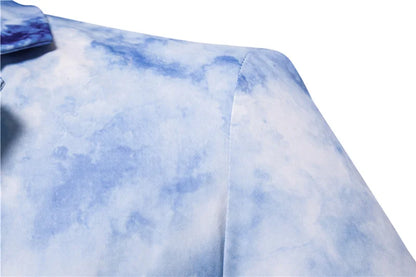 Mens Blazer Masculino Vinatge Gradient Tie Dye Printed Suit Jacket Coats Luxury Men Designer Clothes Party Dress Floral Blazers