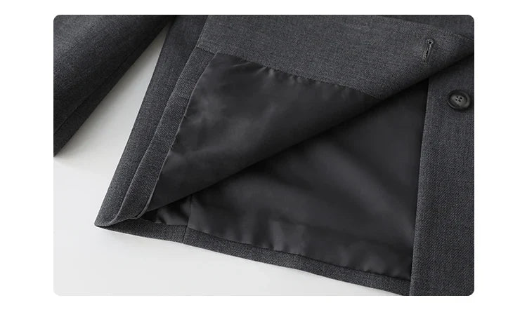 Women Office Lady Blazer Cuff Embroidery Wide Shoulder Twill Suit Women's Autumn Ladies Outerwear  Stylish Tops