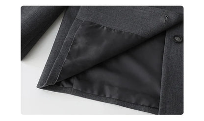 Women Office Lady Blazer Cuff Embroidery Wide Shoulder Twill Suit Women's Autumn Ladies Outerwear  Stylish Tops