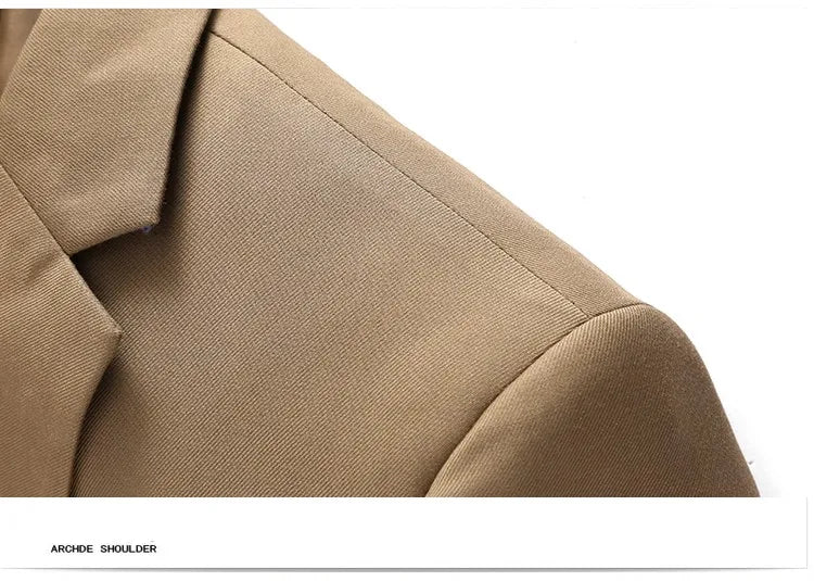 Men's Double-Breasted Suit Jacket and Trousers – Formal Business & Wedding 2-Piece Set