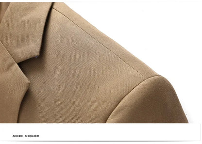 Men's Double-Breasted Suit Jacket and Trousers – Formal Business & Wedding 2-Piece Set