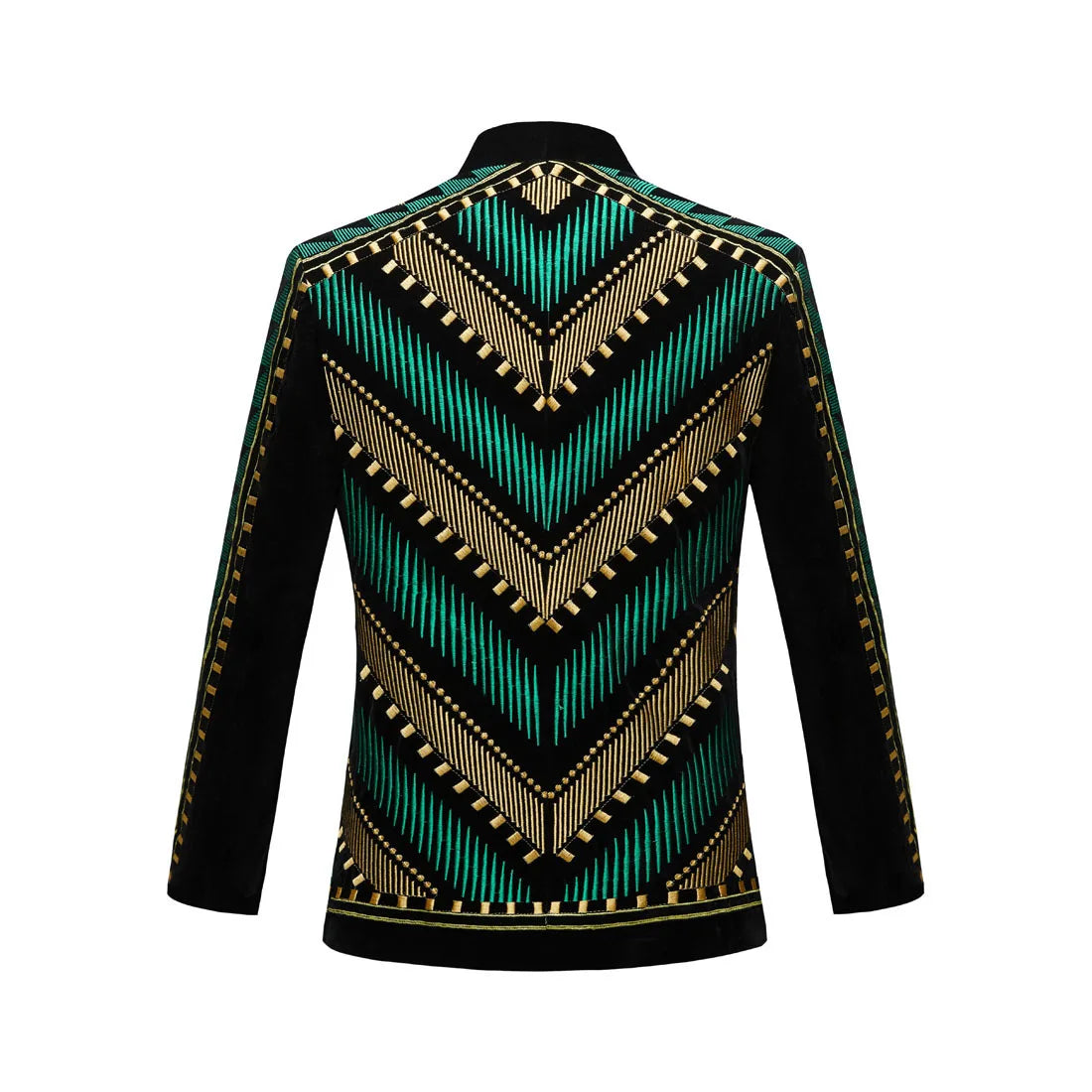 Men's Customized Velvet Embroidered Suit Jacket Wedding Banquet Nightclub Male Singer Concert Performance Stylish Blazer Tuxedo