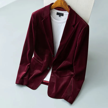 2024 new style jacket Men's Blazers men's Classic velvet  Blazer Jackets Business High quality Blazers men M-3XL