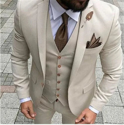 Yellow 3 Pieces Men Suits Custom Made Latest Coat Pant Designs Fashion Wedding Grooms Suit Jacket