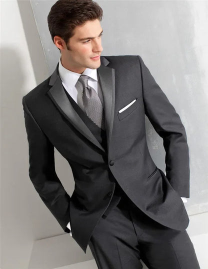 Yellow 3 Pieces Men Suits Custom Made Latest Coat Pant Designs Fashion Wedding Grooms Suit Jacket