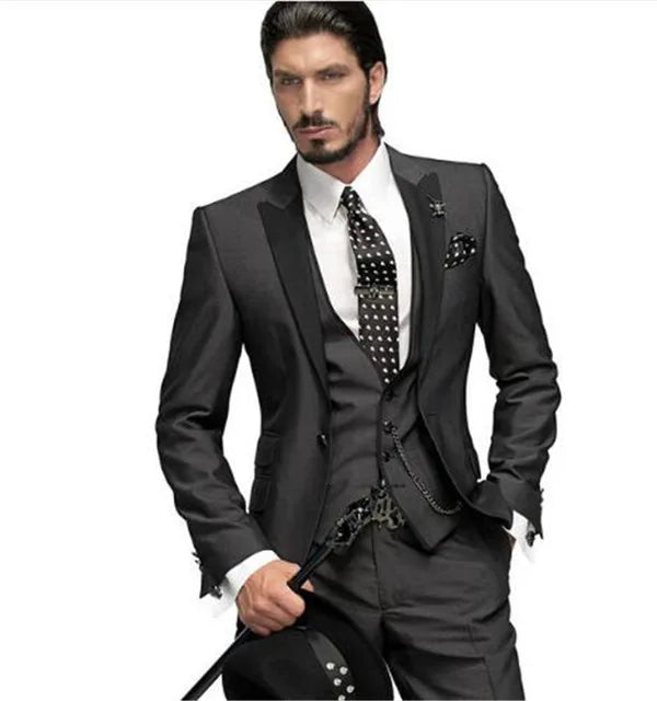 Yellow 3 Pieces Men Suits Custom Made Latest Coat Pant Designs Fashion Wedding Grooms Suit Jacket