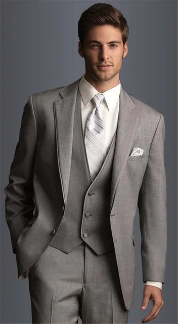 Embossing Slim Fit Wedding Tuxedo for Groom 3 Piece Men's Suits Jacket Waistcoat with Pants Notched Lapel Male Costume Coat