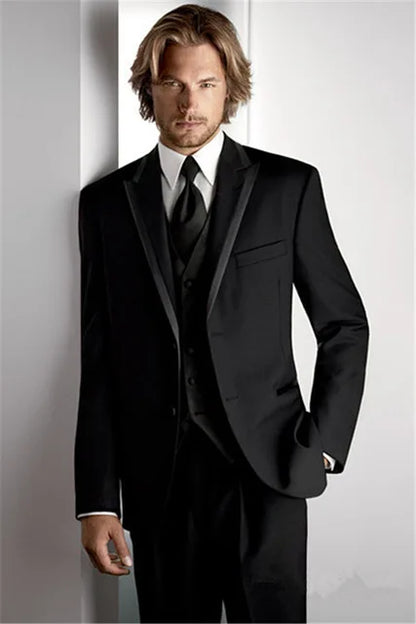 Embossing Slim Fit Wedding Tuxedo for Groom 3 Piece Men's Suits Jacket Waistcoat with Pants Notched Lapel Male Costume Coat