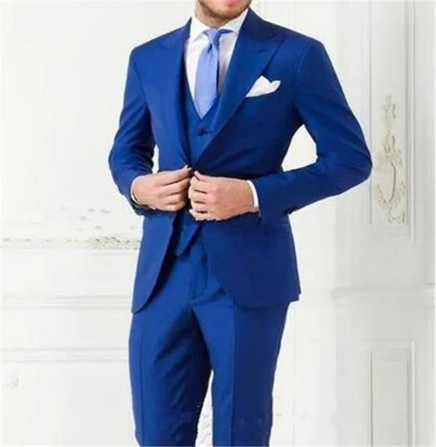 Yellow 3 Pieces Men Suits Custom Made Latest Coat Pant Designs Fashion Wedding Grooms Suit Jacket