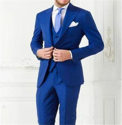 Yellow 3 Pieces Men Suits Custom Made Latest Coat Pant Designs Fashion Wedding Grooms Suit Jacket