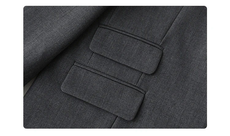 Women Office Lady Blazer Cuff Embroidery Wide Shoulder Twill Suit Women's Autumn Ladies Outerwear  Stylish Tops