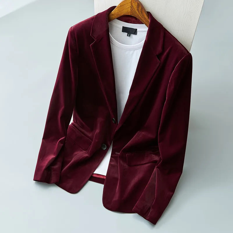 2024 new style jacket Men's Blazers men's Classic velvet  Blazer Jackets Business High quality Blazers men M-3XL