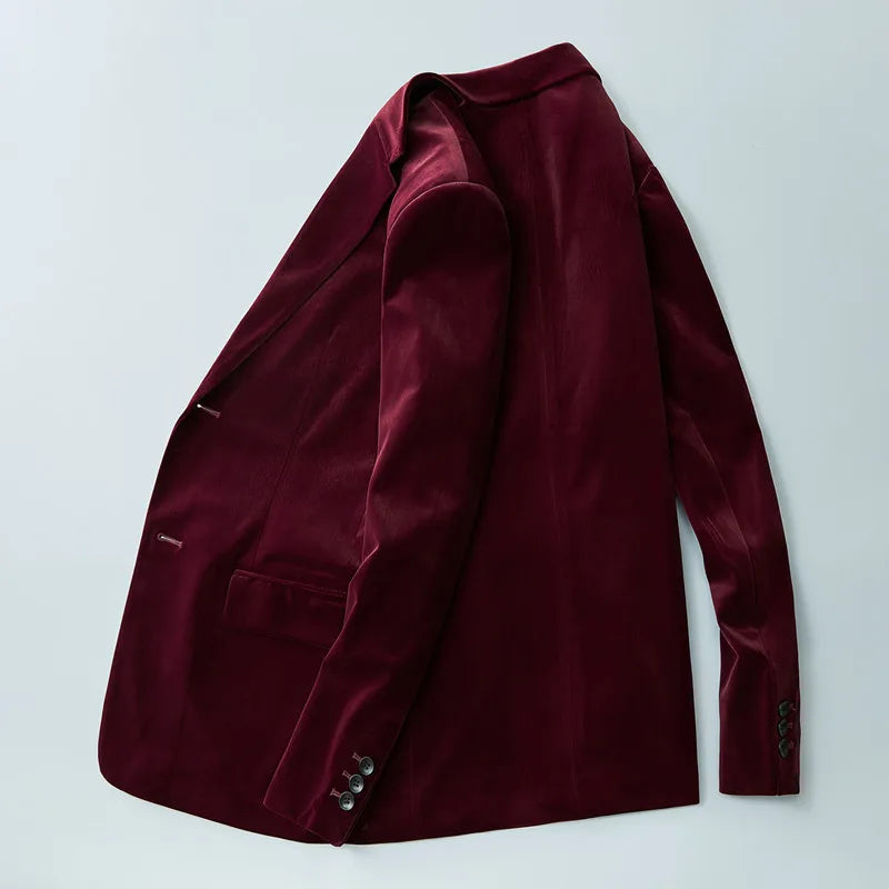 2024 new style jacket Men's Blazers men's Classic velvet  Blazer Jackets Business High quality Blazers men M-3XL