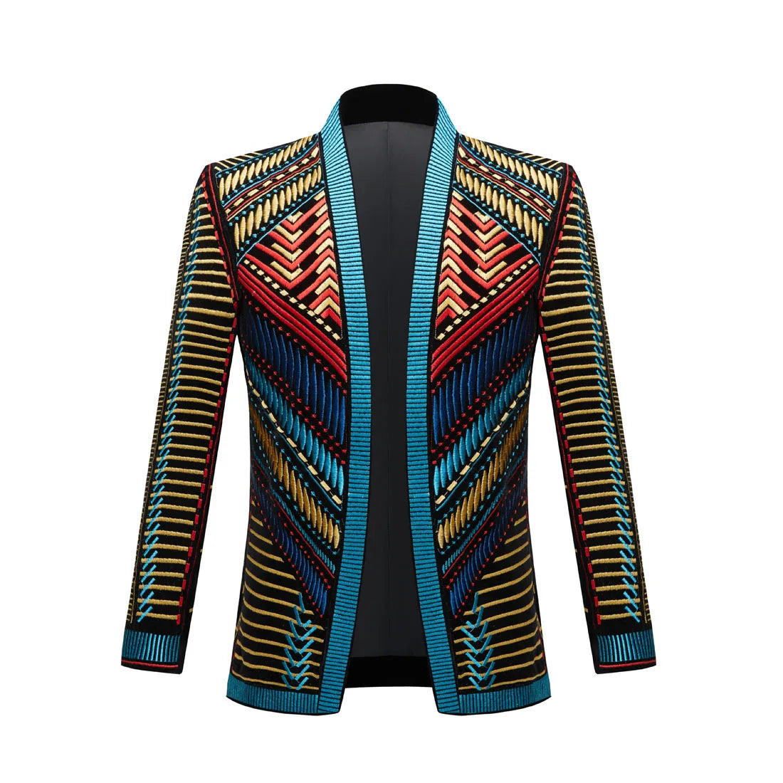 Men's Customized Velvet Embroidered Suit Jacket Wedding Banquet Nightclub Male Singer Concert Performance Stylish Blazer Tuxedo