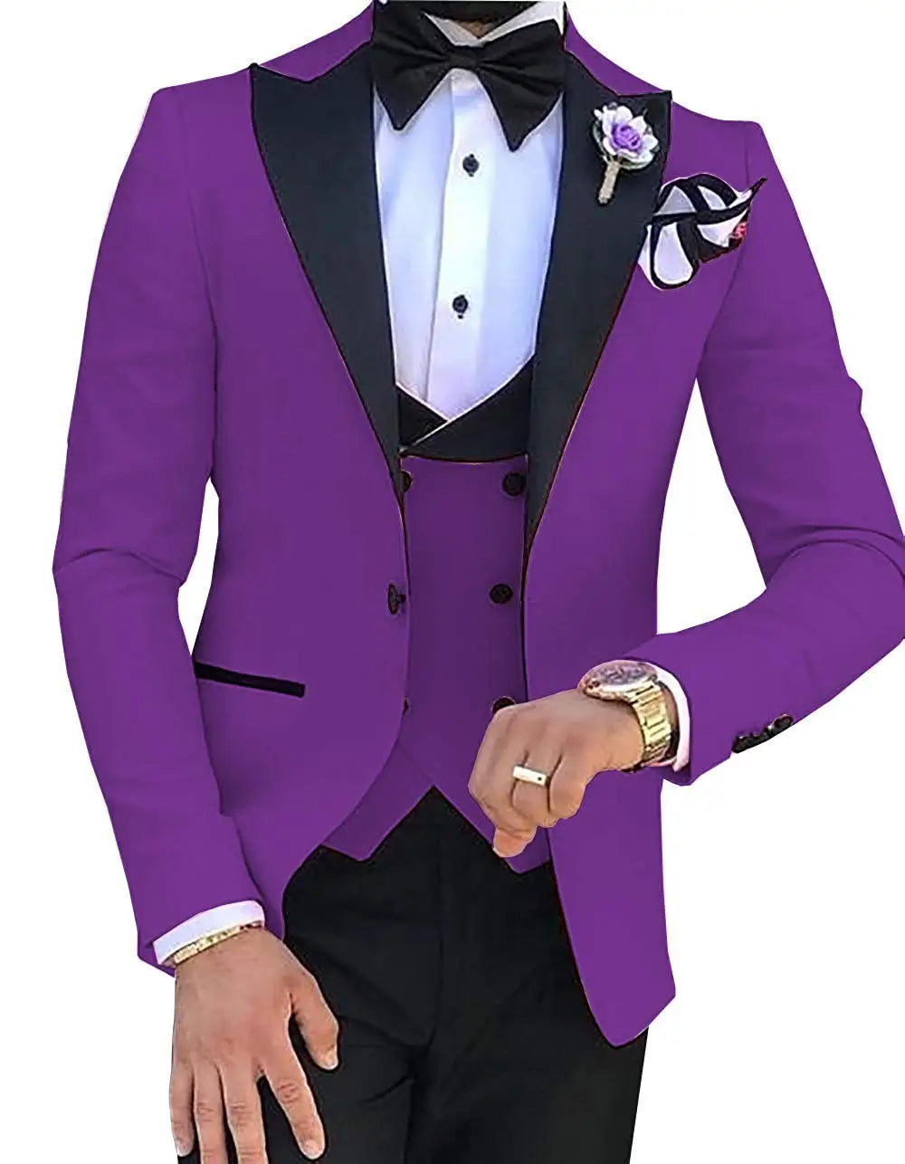 Tailor Made Slim Fit Groom Tuxedos Men Wedding Suits Terno Masculino (Jacket+Pant+Vest) Mens's 3 Pieces Suits For Men