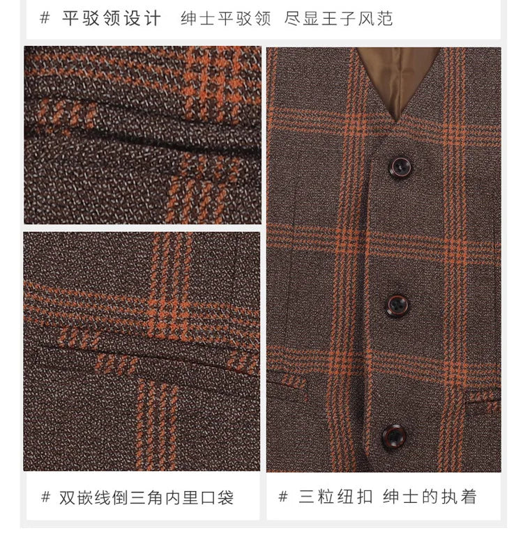 Boys Luxurious 4Pieces/Set Jacket Vest Pants Bowtie  Wedding Suit Kids Formal Birthday Dress Children dance show Party Costume