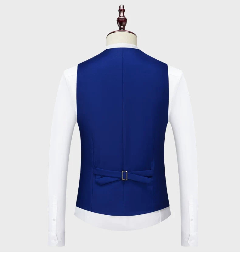 Blazers Set Suits for Men(Jacket + Vest + Pants)three Piece Set Solid Business Casual Slim Fit Formal Dress Groom Tuxedo Wedding