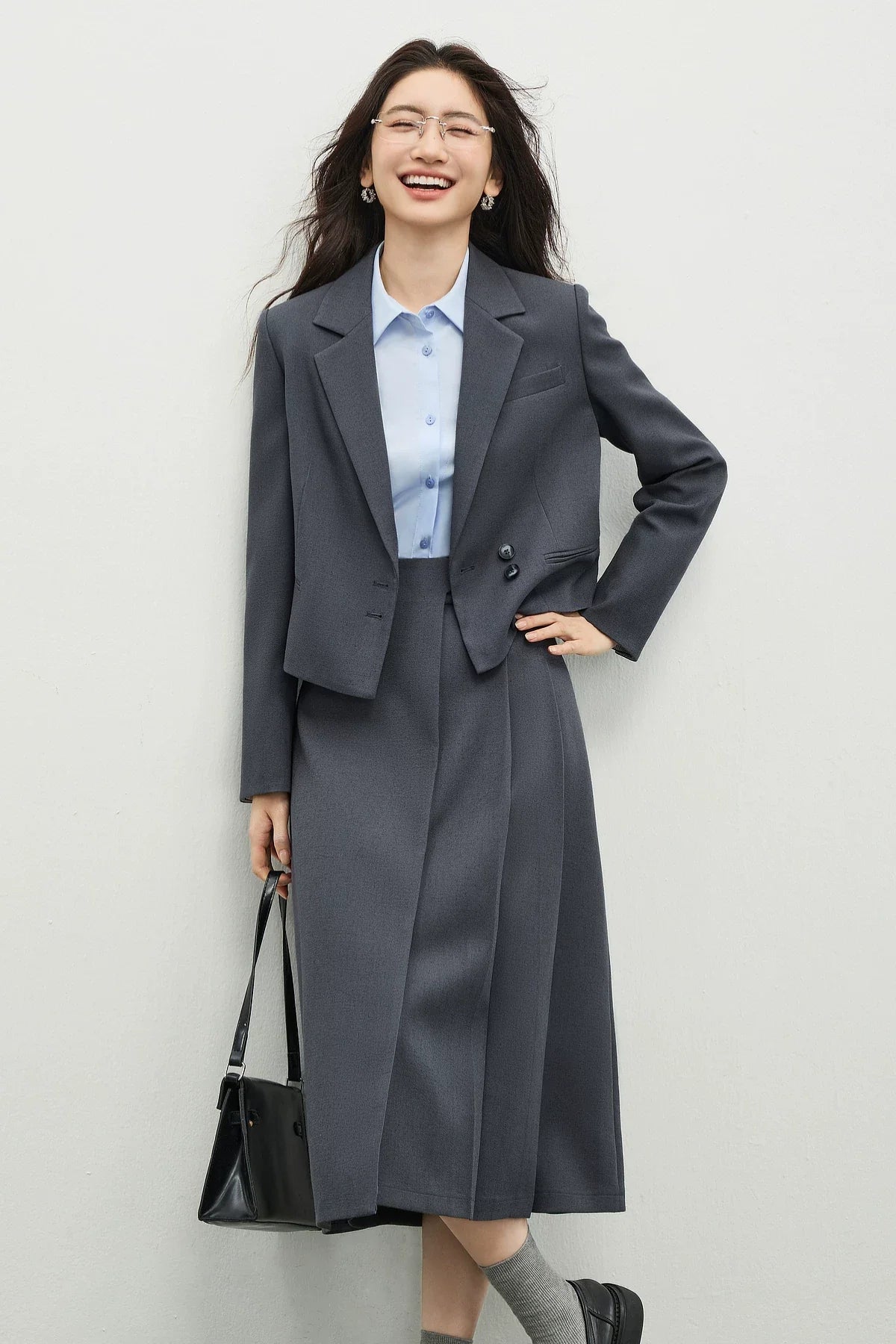 Women's Linen Commuter Blazer 2026 Spring Autumn New Cropped Jacket Minimalist Elegant Outerwear for Ladeis 161XC6215