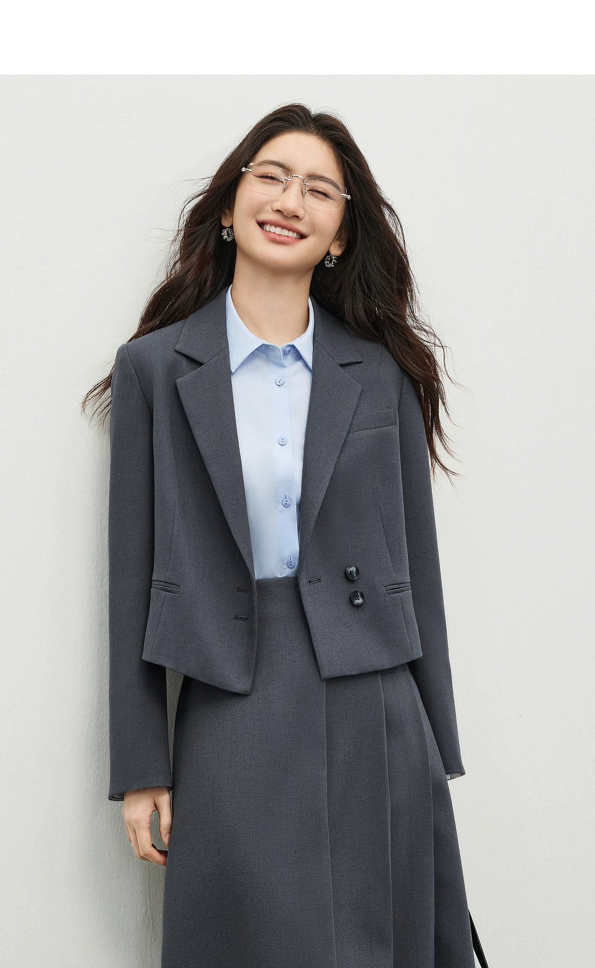 Women's Linen Commuter Blazer 2026 Spring Autumn New Cropped Jacket Minimalist Elegant Outerwear for Ladeis 161XC6215